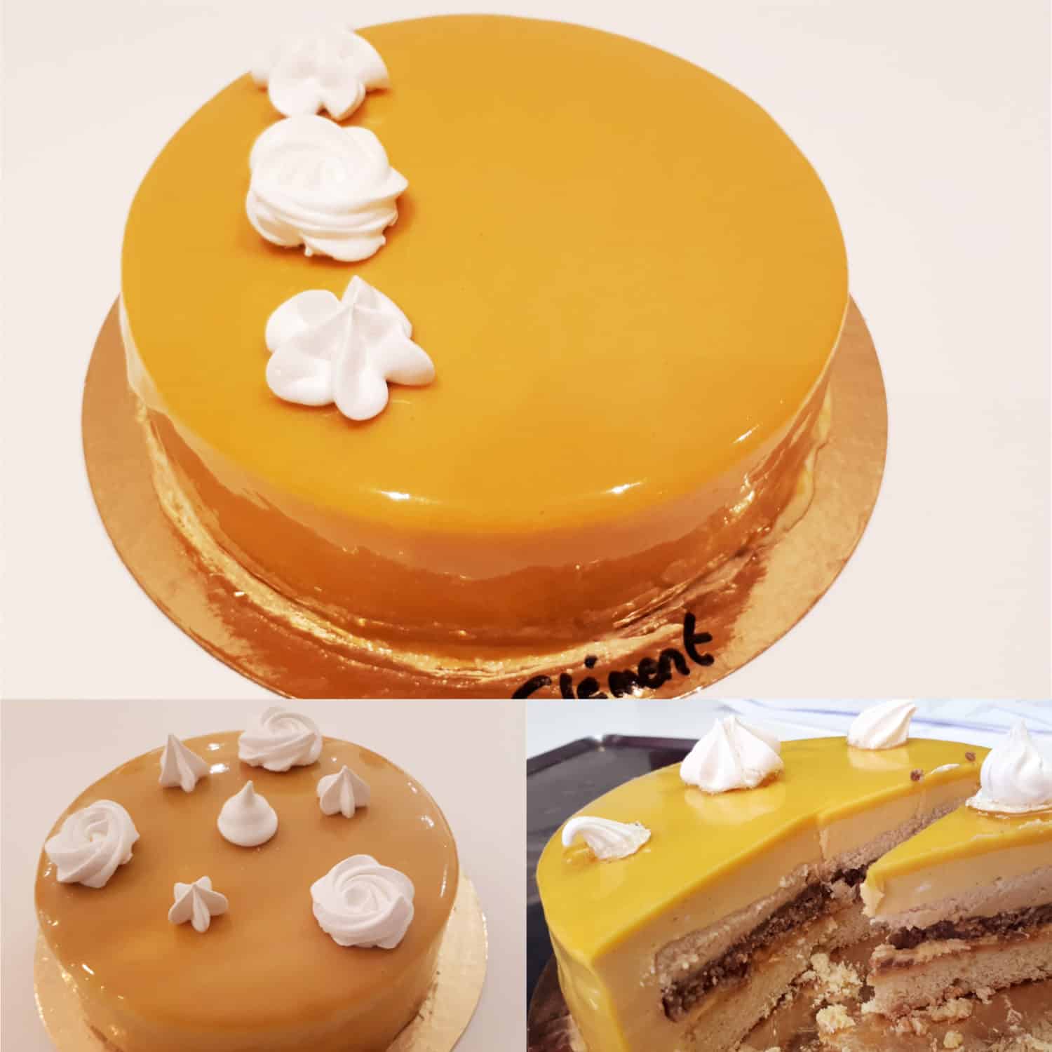 Entremets Dulcey technique glaçage atelier pâtisserie MYGATÔ Lyon